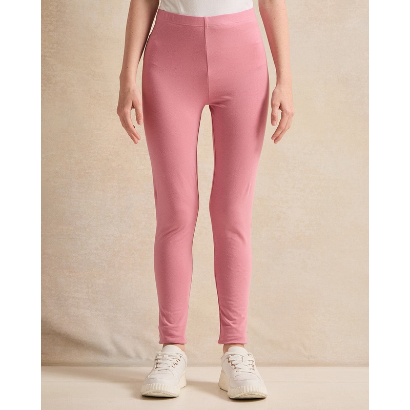 Senior Girls Pink Basic Leggings