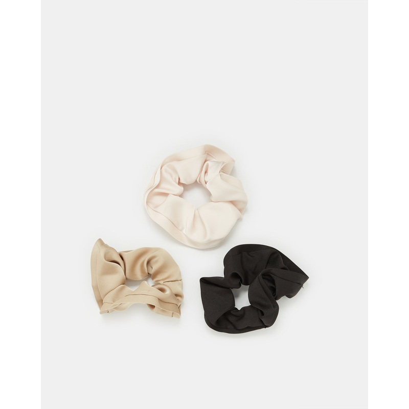 Women Assorted Plain Scrunchy Set (3 Piece)