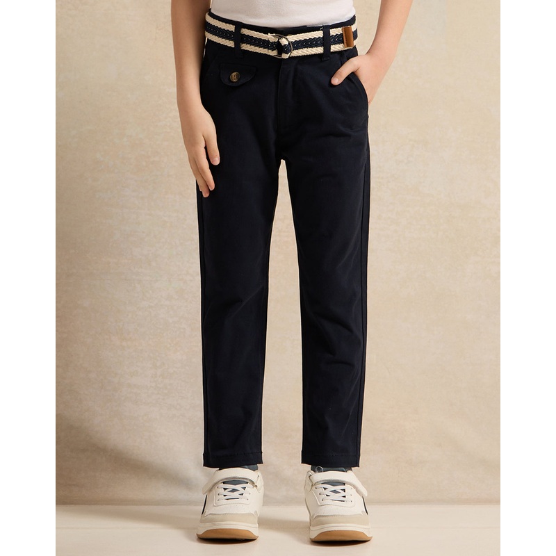 Boys Black Twill Trouser With Belt