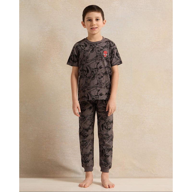 Boys Charcoal Spider man Pyjama Set (2 Piece)