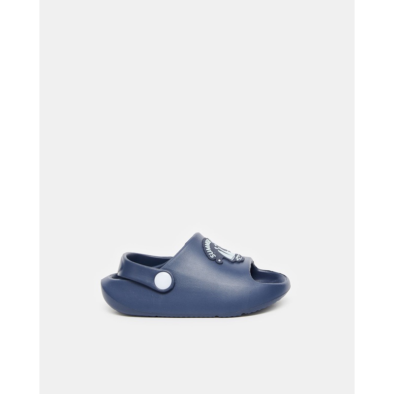 Boys Navy Molded Slide With Backstrap