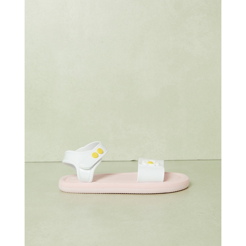 Girls White Embellished Slide|EU24|EU25|EU26|EU27|EU28|EU29
