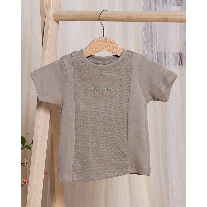 Infant Boys Grey Jacquard T-Shirt