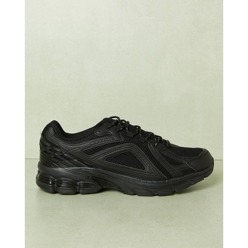 Men Black Material Block Chunky Sneakers