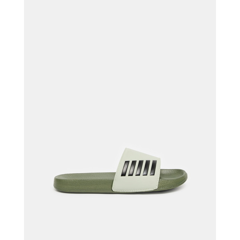 Senior Boys Mint Striped Slide