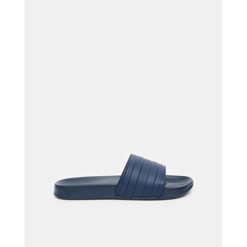 Senior Boys Navy Striped Slide