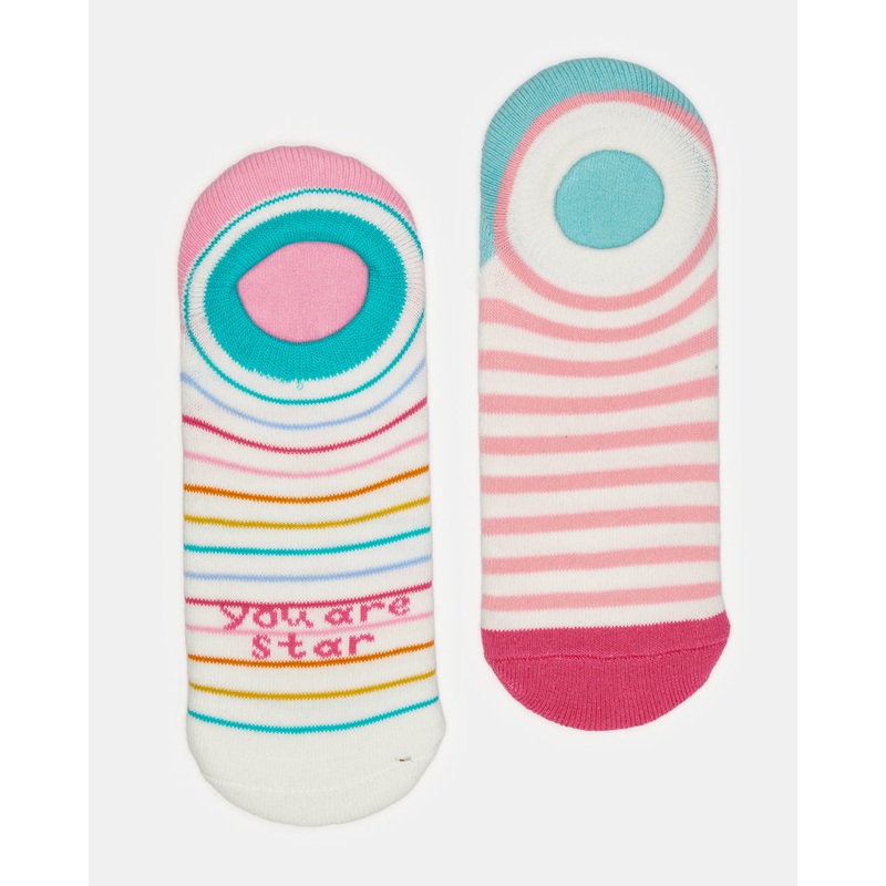 Senior Girls Assorted Ankle Half Terry Socks (2 Pairs)