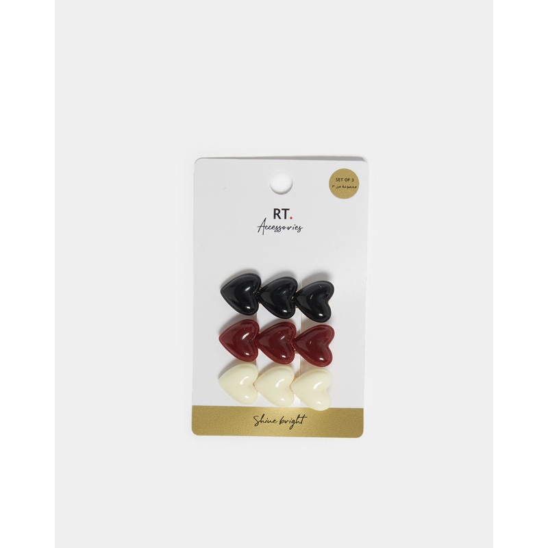 Women Assorted Embellished Hair Clip Set (3 Piece)