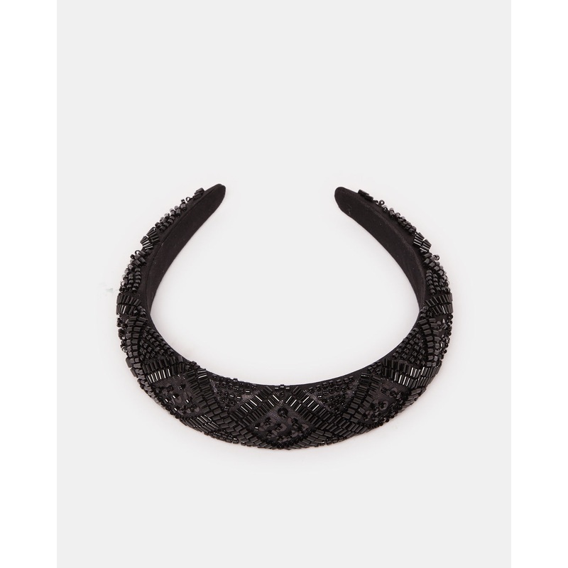 Women  Black Solid Headband