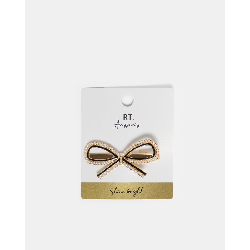Women Gold Bow Hair Clip
