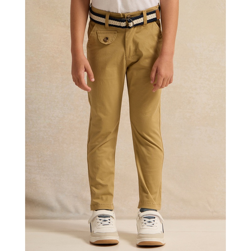 Boys Beige Trouser With Belt|2-3 Years|3-4 Years|4-5 Years|5-6 Years|6-7 Years|7-8 Years