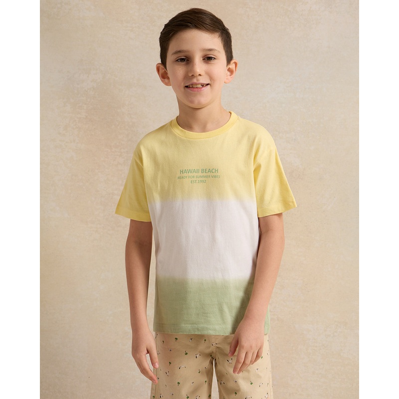 Boys Yellow Printed T-Shirt|2-3 Years|3-4 Years|4-5 Years|5-6 Years|6-7 Years|7-8 Years