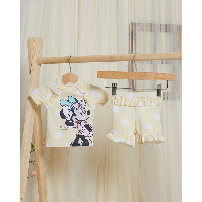 Infant Girls Lemon Minnie Printed Set (2 Piece)