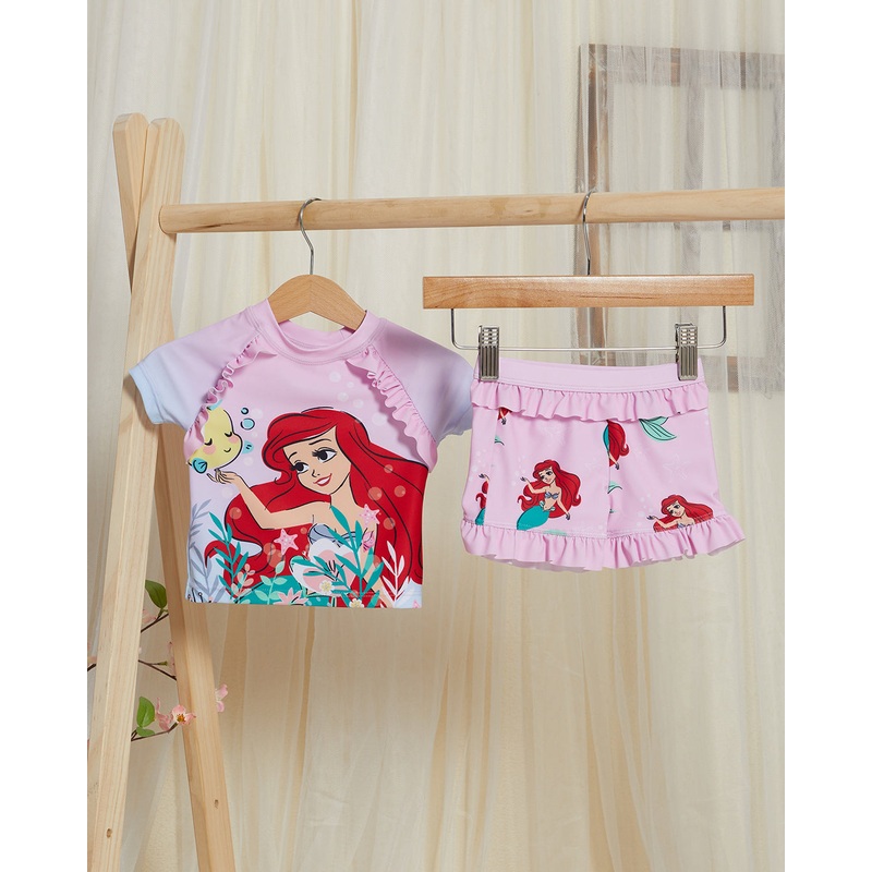 Infant Girls Lilac Ariel Printed Swimwear Set (2 Piece)