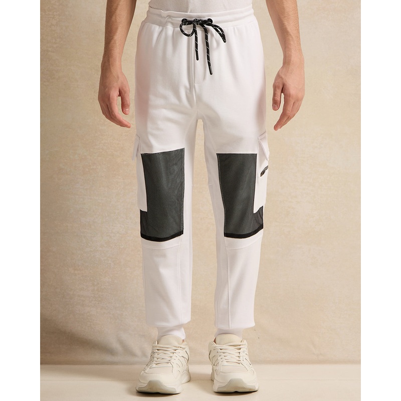 Senior Boys White Cargo Active Pants