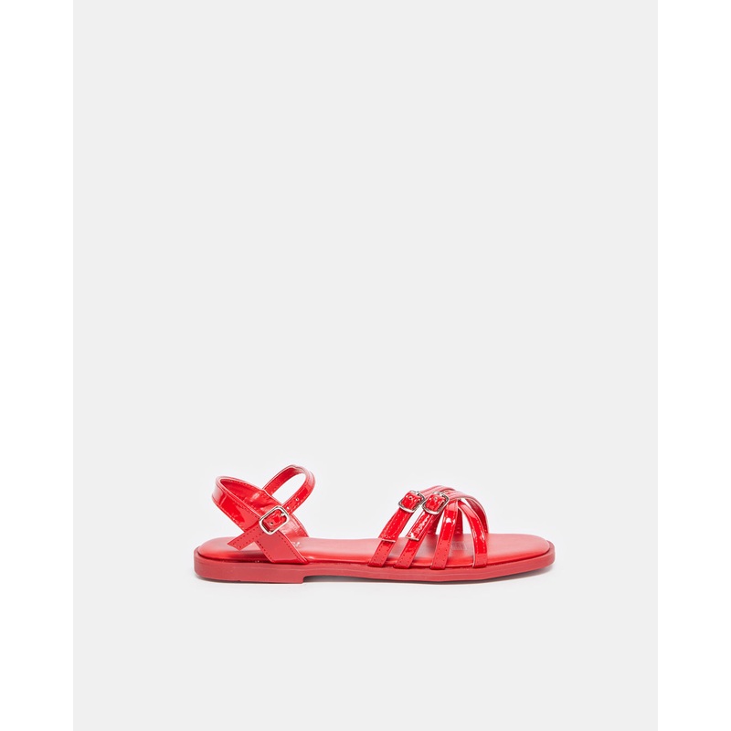Senior Girls Red Strap Sandals