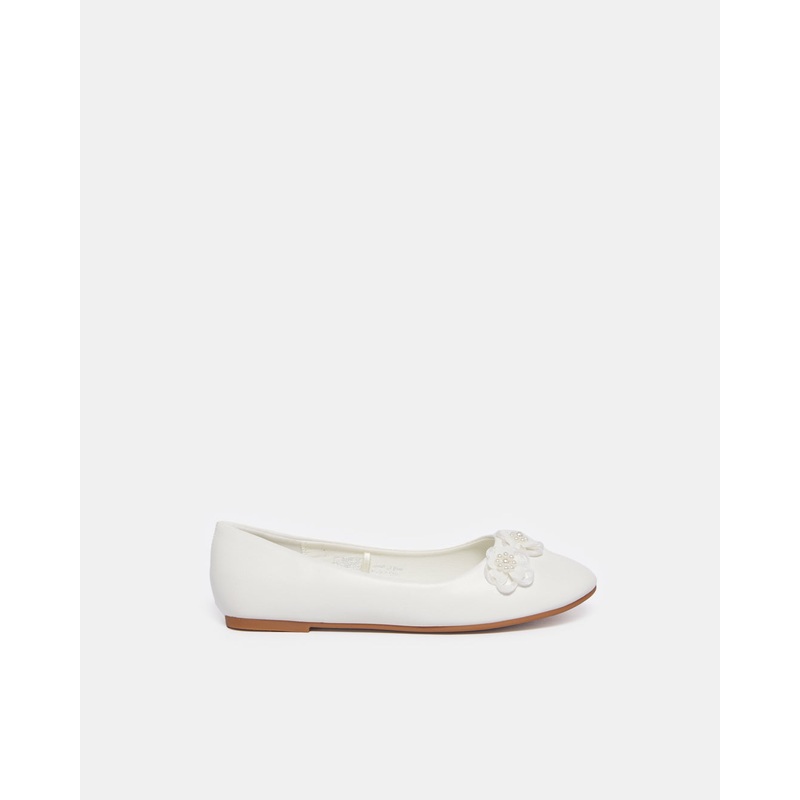 Senior Girls White Floral Ballerina