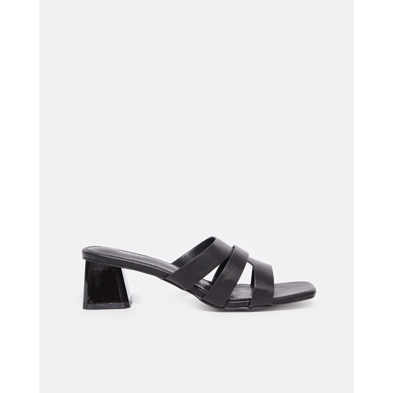 Women Black Over strap Mule|EU36|EU37|EU38|EU39|EU40|EU41