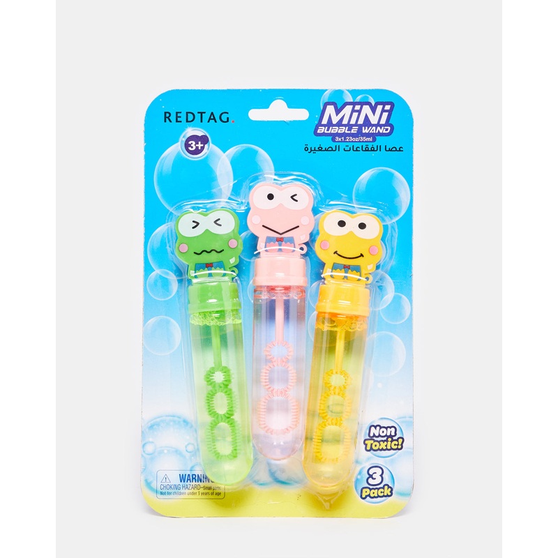 Assorted Frog Mini Bubble Wand Set (Pack of 3)