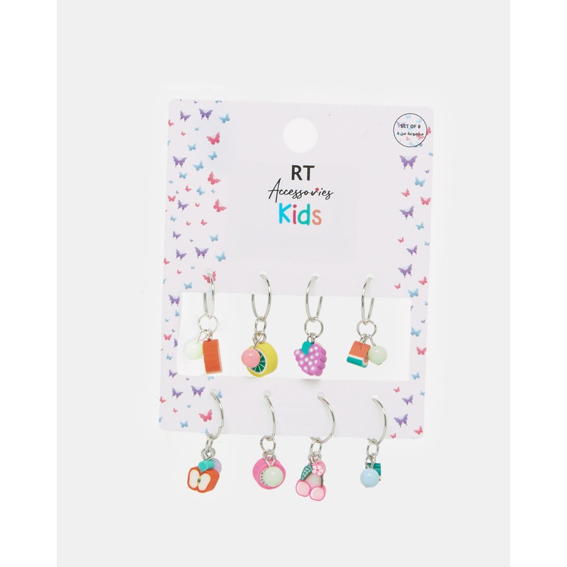 Girls Assorted Embellished Ring Set (8 Piece)