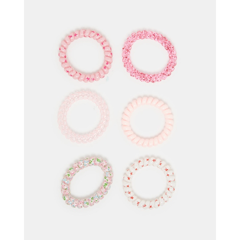 Girls Assorted Hair Ring Set (6 Piece)