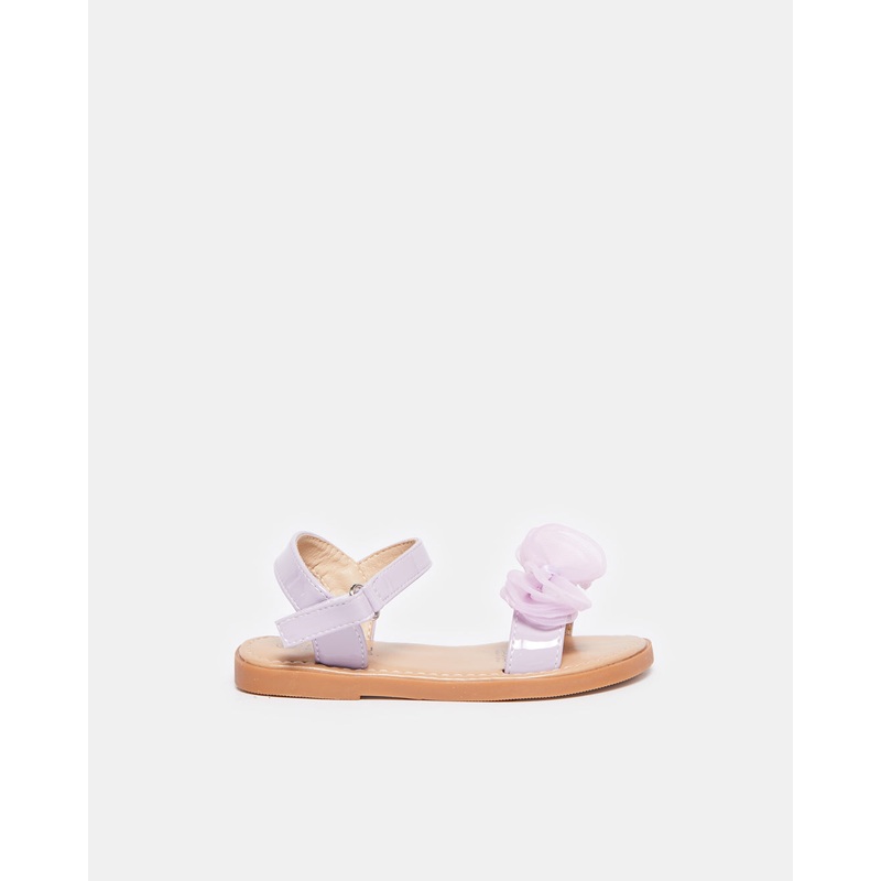 Infant Girls Lilac Bow Embellished Sandal