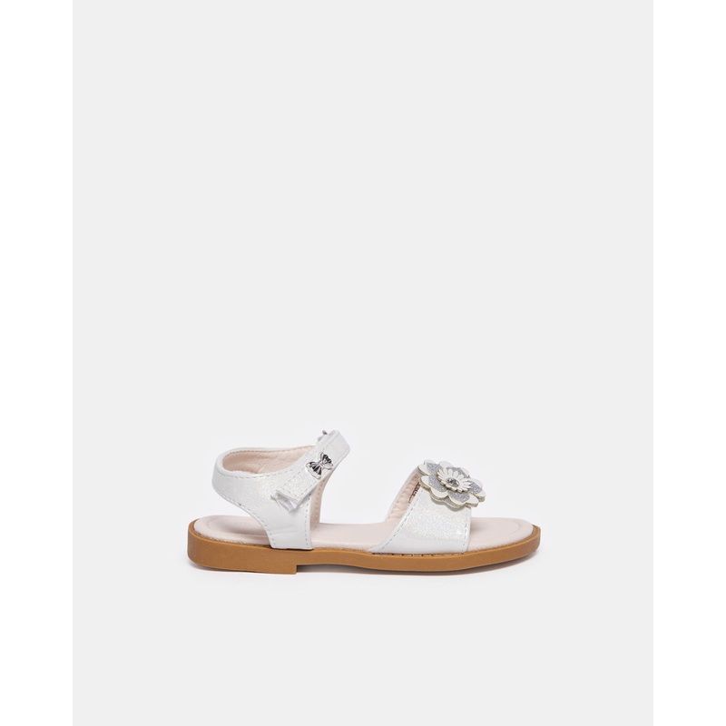 Infant Girls White Embellished Sandal