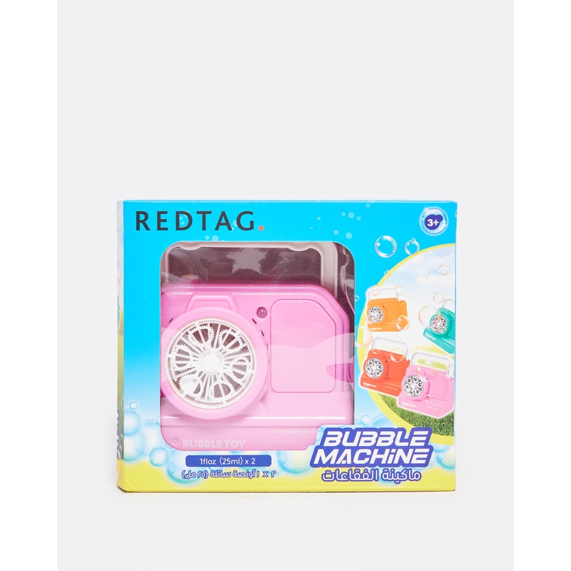 Pink Bubble Camera With Bubble Solution (2 Piece)