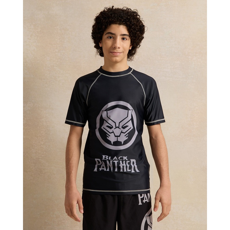 Senior Boys Black Swimwear T-Shirt