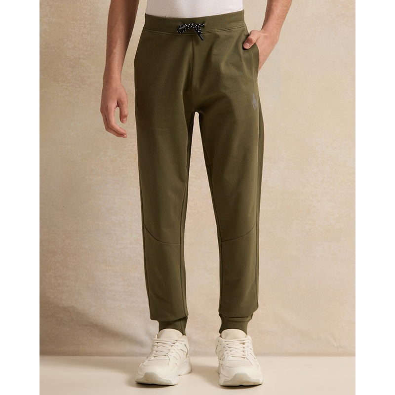 Senior Boys Olive Solid Table Active Pants