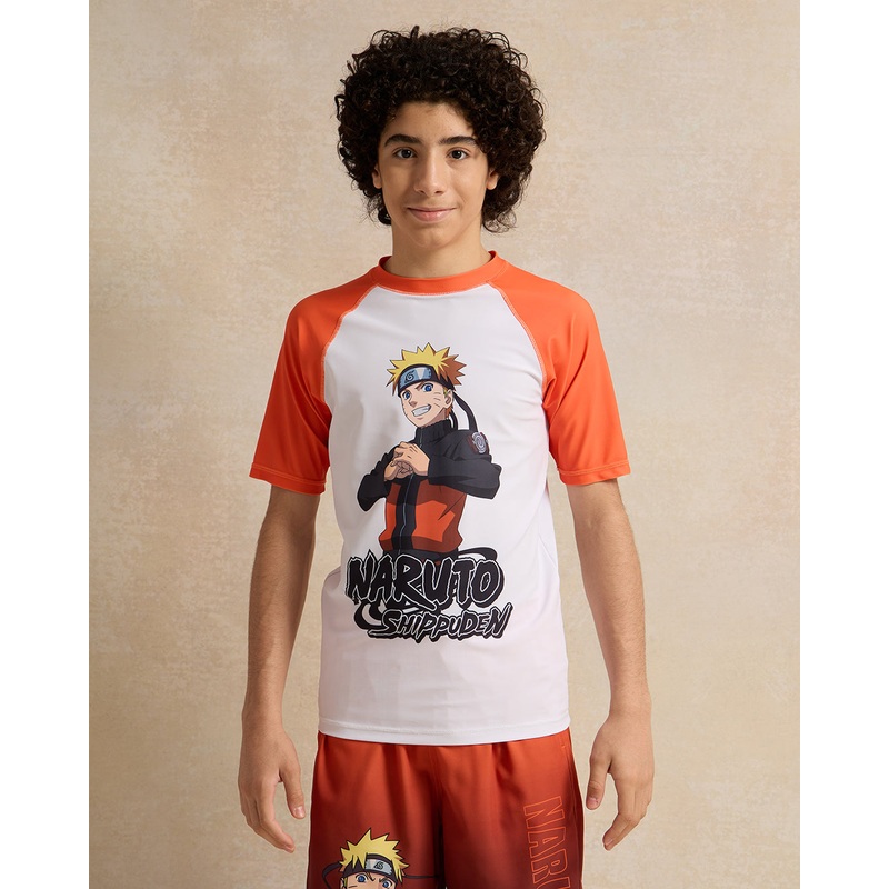 Senior Boys White Swimwear T-Shirt