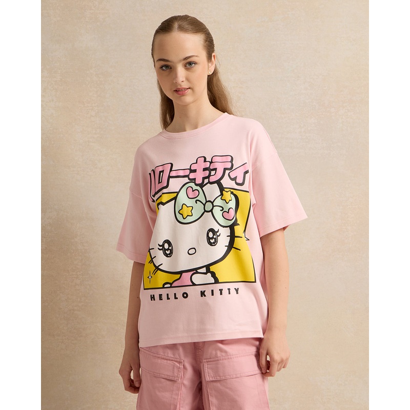Senior Girls Pink Hello Kitty Top