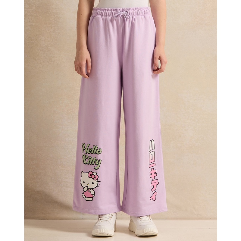 Senior Girls Purple Hello Kitty Wide leg Pants