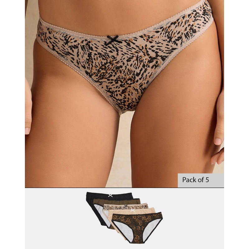 Women Assorted Bikini Brief (Pack Of 5)