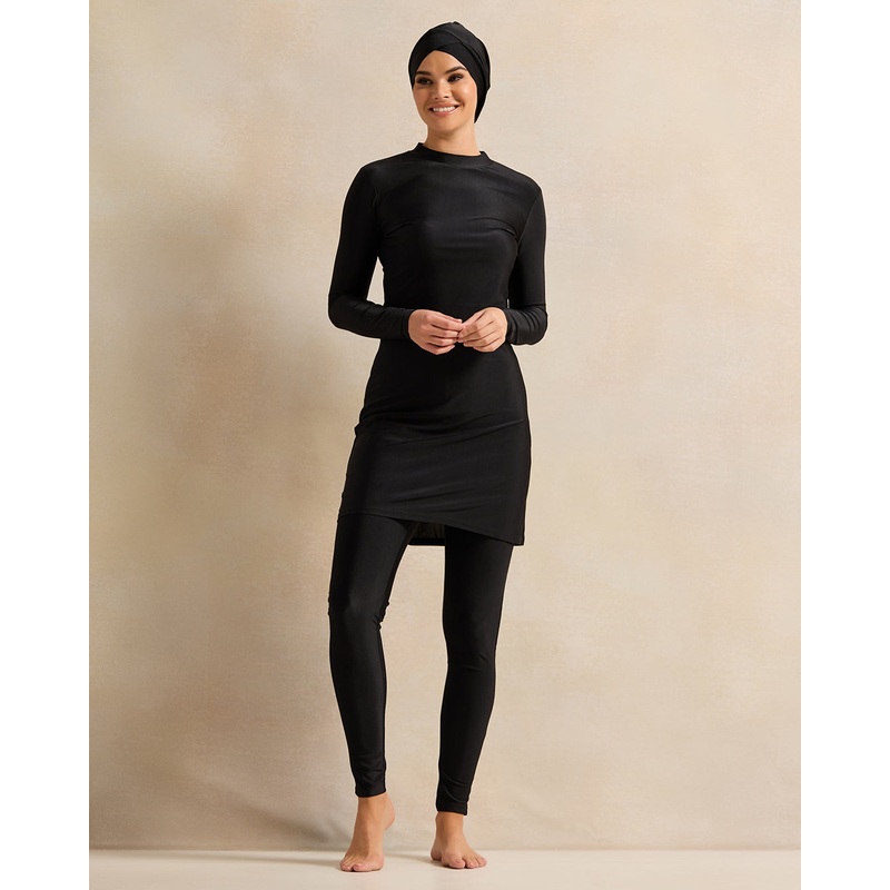Women Black Burkini Set (3 Piece)