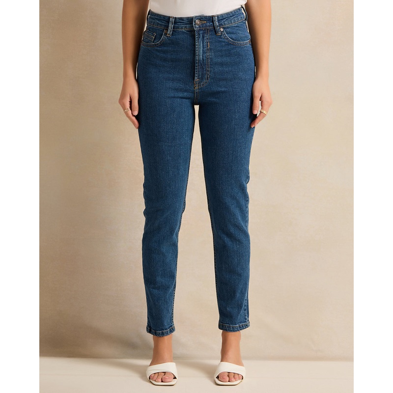 Women Blue Mom Fit Jeans|UK8|UK10|UK12|UK14|UK16|UK18