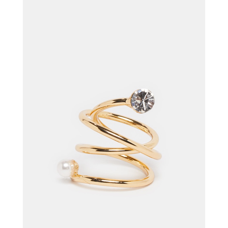 Women Gold Embellished  Ring|Default Title