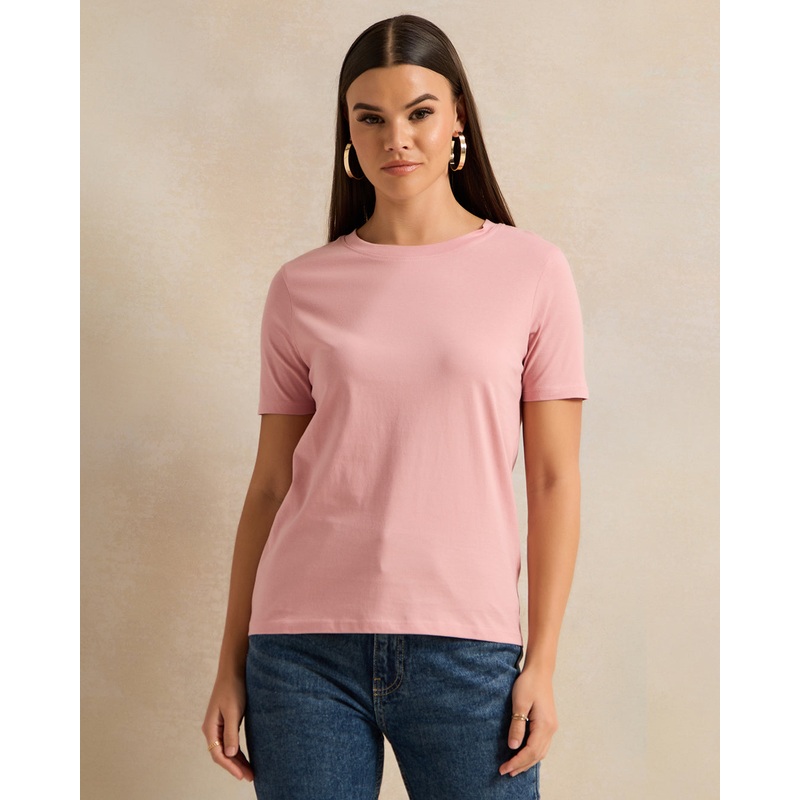 Women Pink Short Neck T-Shirt|UK8|UK10|UK12|UK14|UK16|UK18
