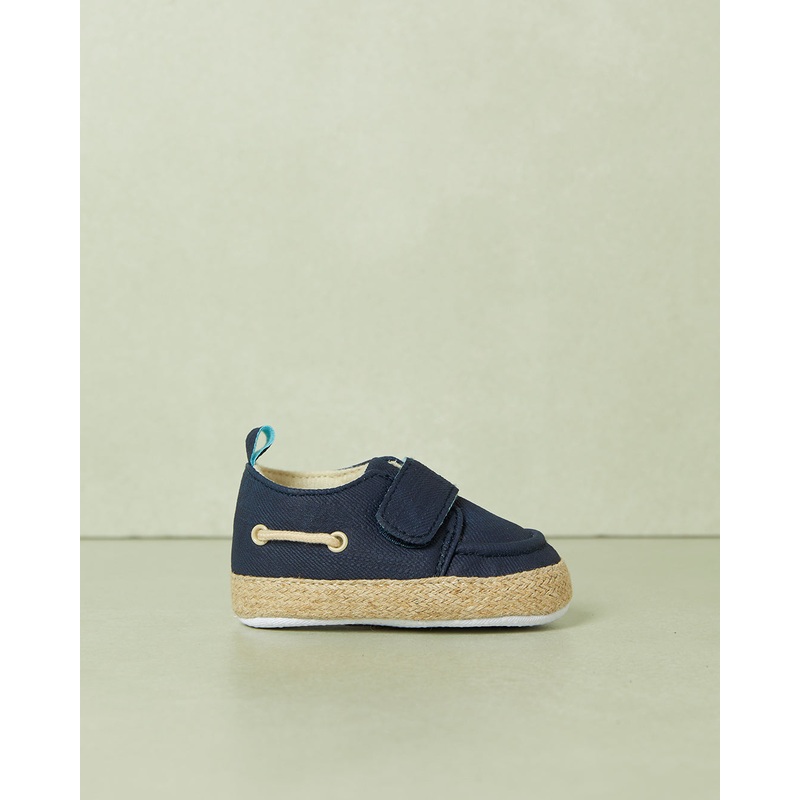 Baby Navy Velcro Pram Shoes|0-6 Months|6-12 Months|12-18 Months