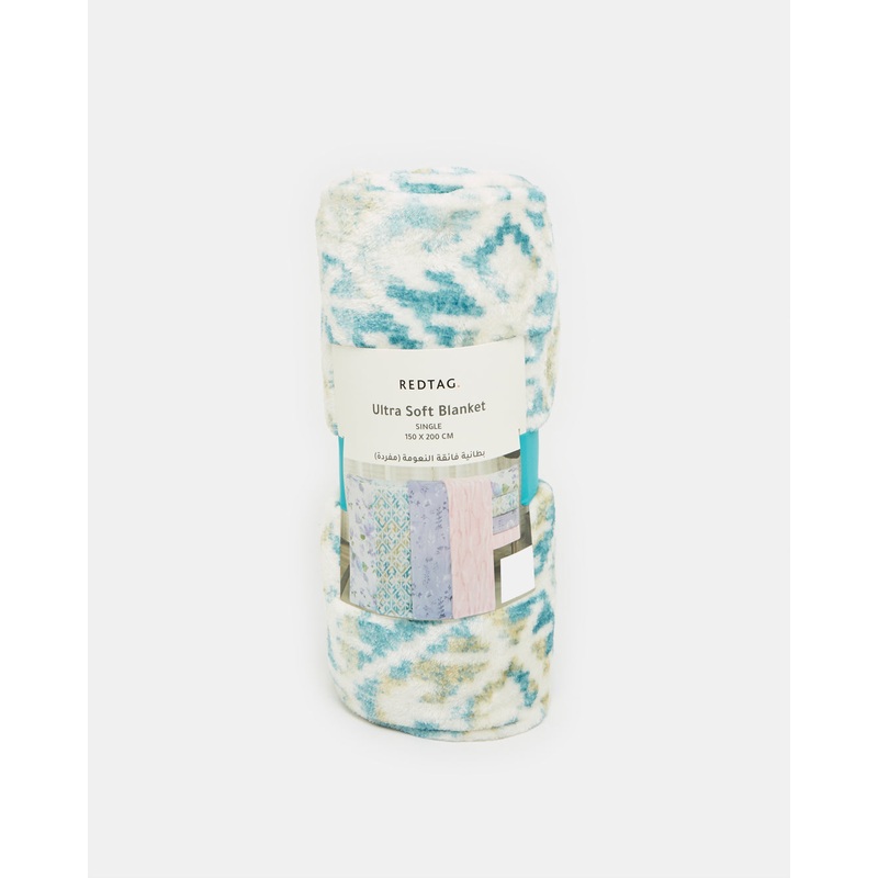 Blue Abstract Printed Blanket (Single Size)