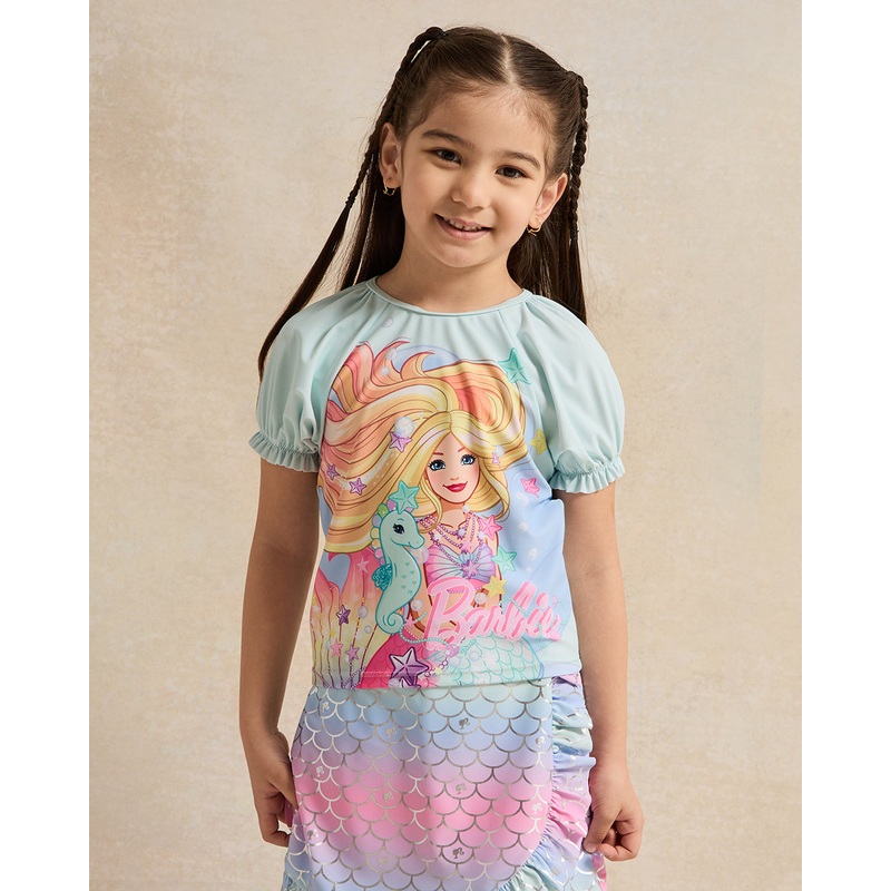 Girls Mint Printed Swim Set (2 Piece)