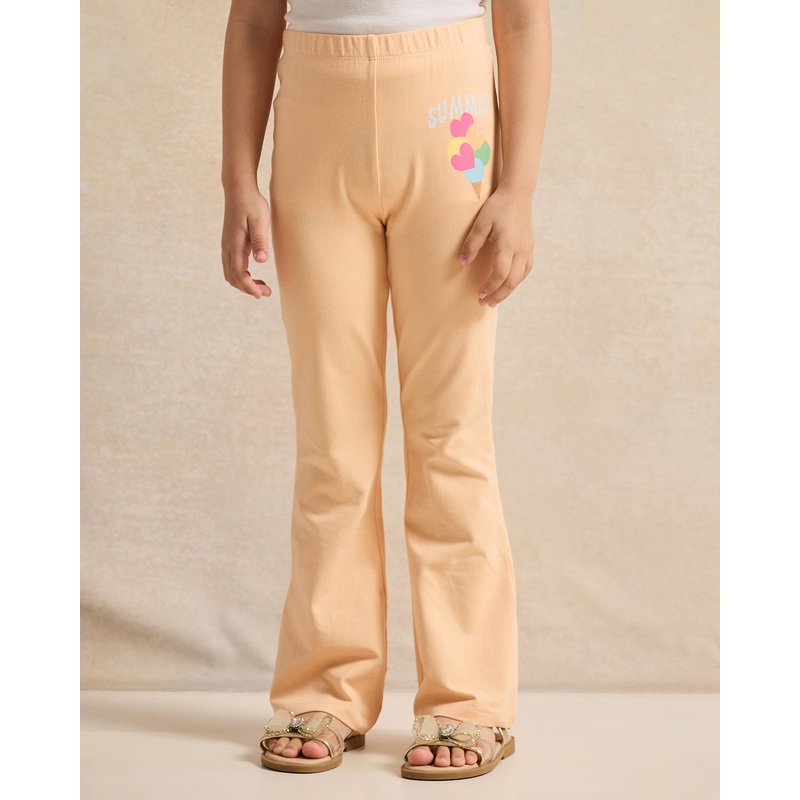 Girls Orange Printed Leggings|2-3 Years|3-4 Years|4-5 Years|5-6 Years|6-7 Years|7-8 Years