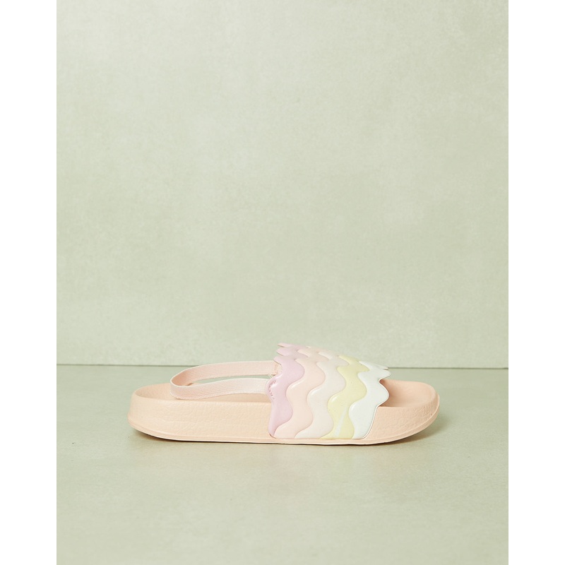 Girls White Embellished Slide|EU25|EU26|EU27|EU28|EU29|EU30