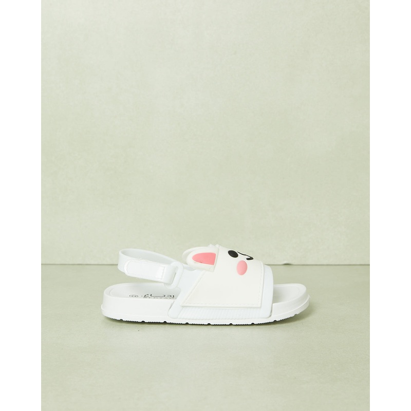 Girls White Printed Slide|EU22|EU23|EU24|EU25|EU26|EU27