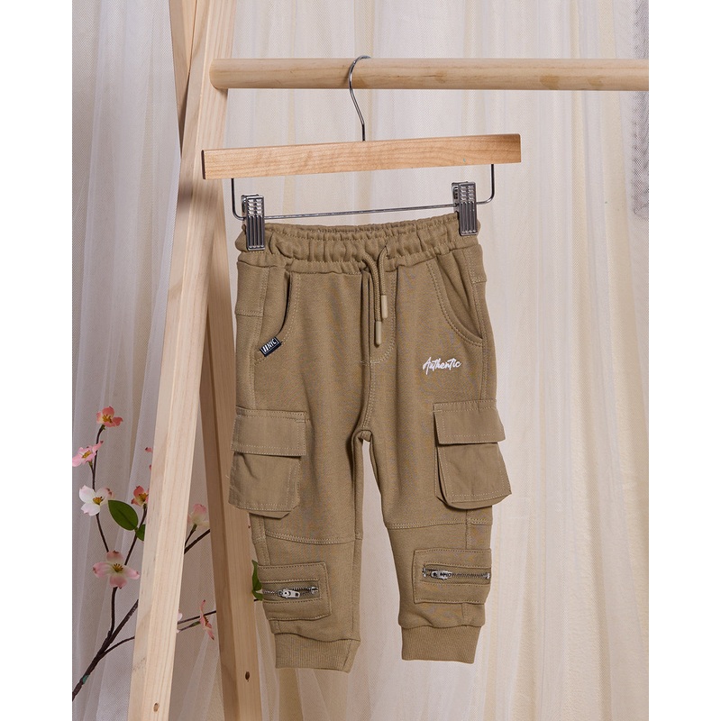 Infant Boys Green Cargo Joggers