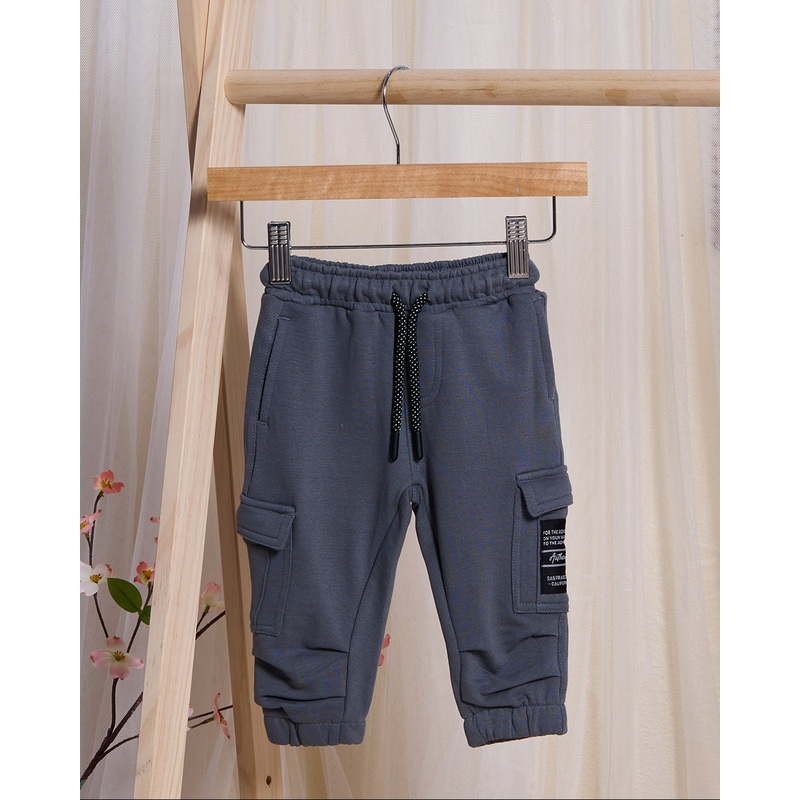 Infant Boys Grey Cargo  Joggers