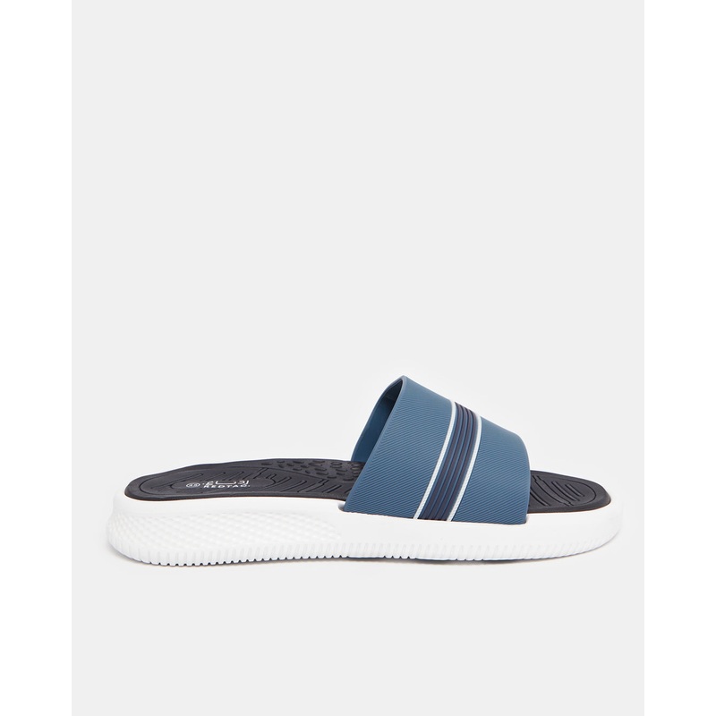 Men Blue Printed Slides|EU40|EU41|EU42|EU43|EU44|EU45