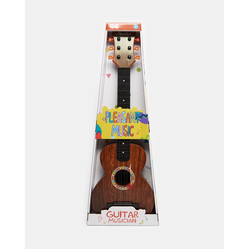 Brown 6 String Simulated Wood Grain Guitar
