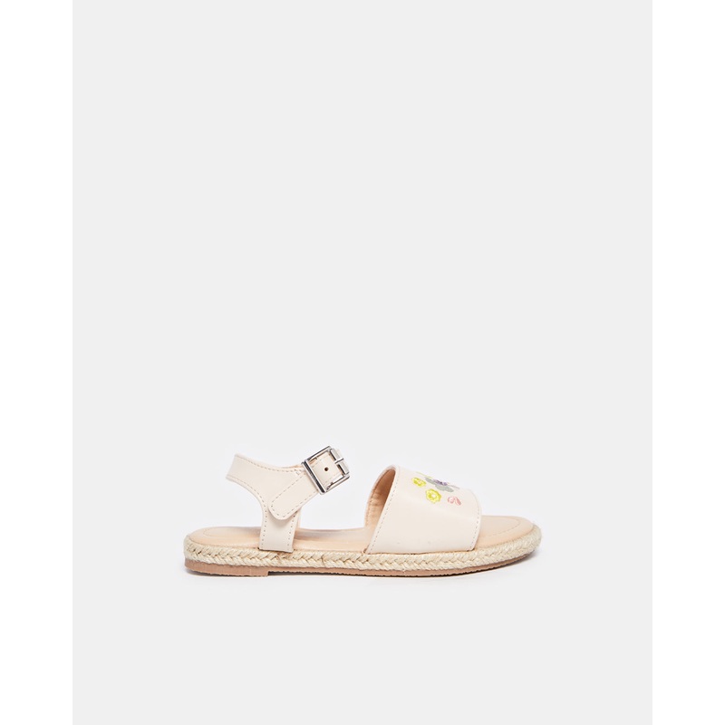 Girls Beige Embroidery Sandal|EU25|EU26|EU27|EU28|EU29|EU30