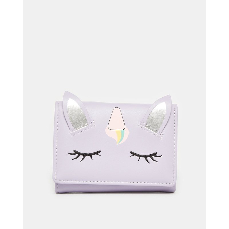 Girls Lilac Character Embellished Purse